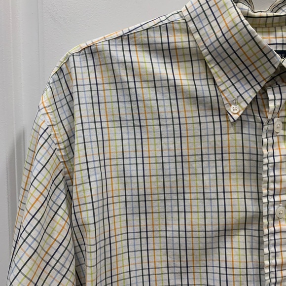 2 Burberry Mens Dress Shirts Button Ups Plaid Blue & White Medium Bundle - Picture 8 of 16